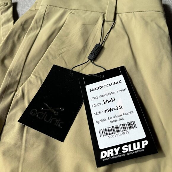 OCLUNLC Autumn Men's Golf Slim Stretch Pants Quick Dry Golf Pants - Picture 7 of 7